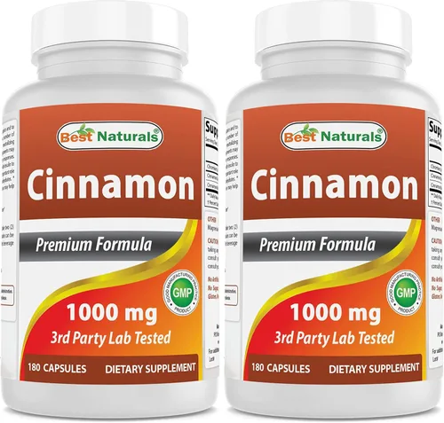 Miniatura 8 de Best Naturals Canela 2000 mg Equivalente con Cromo 400 mcg por porción - Apoyo al metabolismo - 180 Cápsulas