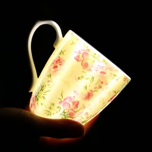 Miniatura 3 de Tazas de Café Lindas de 14oz para Mujeres Tazas Lindas Porcelana de Hueso Taza de Café Floral Tazas de Té para Mamá Mujeres Regalos de Cumpleaños