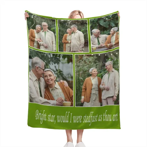 Miniatura 22 de Manta personalizada con texto fotográfico, manta de imagen personalizada para bebé, madre, padre, adultos, amigos, amantes, regalo personalizado