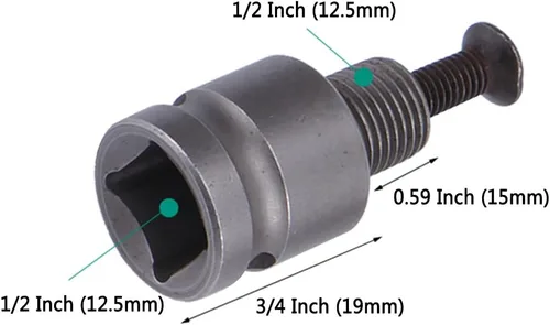 Miniatura 6 de Yakamoz Portabrocas de llave de capacidad de 0.059-0.512 in para herramienta de conversión de llave de impacto de aire Adaptador hembra cuadrado