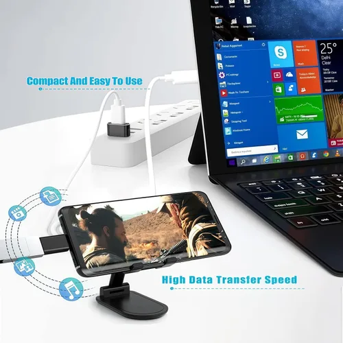 Miniatura 5 de Adaptador USB A a USB C OTG, paquete de 4 unidades, 2 unidades de tipo C a A y 2 adaptadores USB A a C, compatible con MacBook Pro Air, Samsung