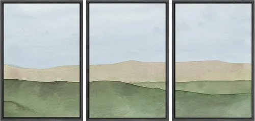 Miniatura 63 de SIGNWIN Lienzo enmarcado para pared, juego de arte sereno de pantanos con humedales verdes e ilustraciones de agua tranquila, arte moderno