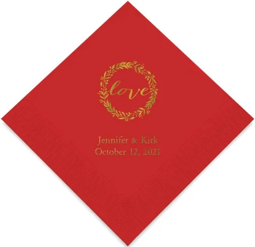 Miniatura 22 de Weddingstar - servilletas de papel impresas personalizables Negro