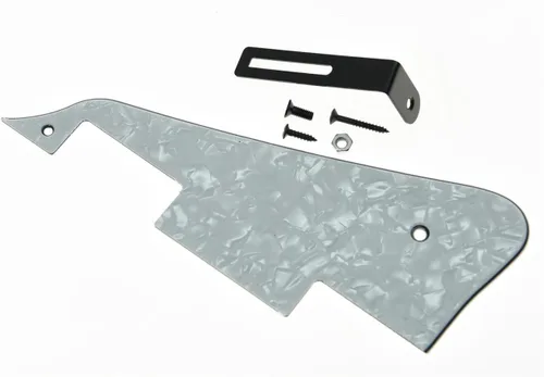 Miniatura 52 de KAISH Golpeador de guitarra LP blanco envejecido de 3 capas con soporte cromado para Epiphone Les Paul
