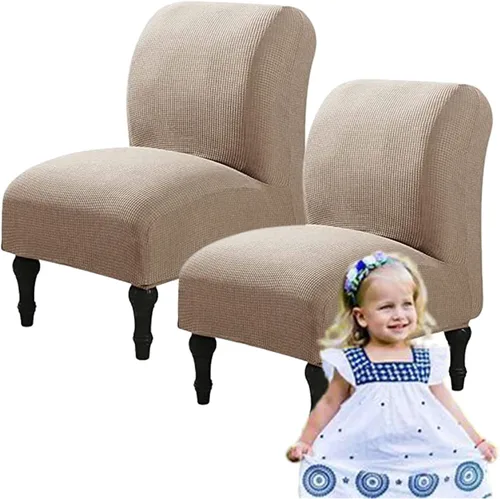 Miniatura 34 de Fundas elásticas para silla sin brazos, extraíbles y lavables, de elastano jacquard sin reposabrazos, protector de muebles para sala de estar, Verde