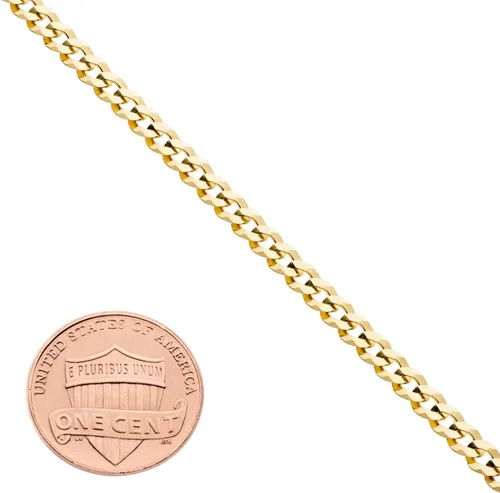 Miniatura 4 de Miabella Figaro de plata de ley 925 de oro de 18 quilates, con cuentas de Singapur, brillante, cadena de eslabones cubanos, gargantilla ajustable
