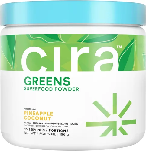 Miniatura 11 de Cira Daily Greens - Polvo de superalimento de espirulina orgánica endulzado naturalmente con ingredientes ricos en antioxidantes para deshinchazón