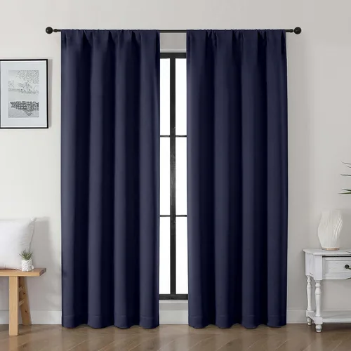 Miniatura 59 de Gwine Cortinas opacas para dormitorio, 54 pulgadas de largo, paneles de cortina de ventana con aislamiento térmico y reducción de ruido, cortinas