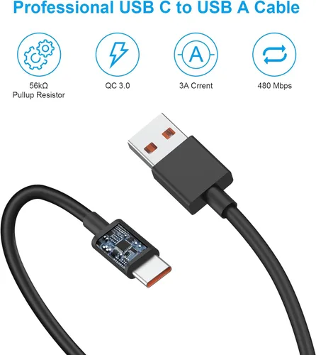 Miniatura 4 de Cargador USB para JBL Charge 4, Charge 5, JBL Flip 5, Flip 6, JBL Pulse 4, Pulse 5, Clip4, Clip5, JRPOP, Endurance Peak II, cable de cargador USB