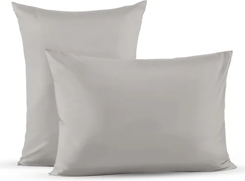 Miniatura 12 de Superity Linen Fundas de almohada de tamaño estándar, cierre de sobre, paquete de 2, 100% algodón suave y cómodo, color beige