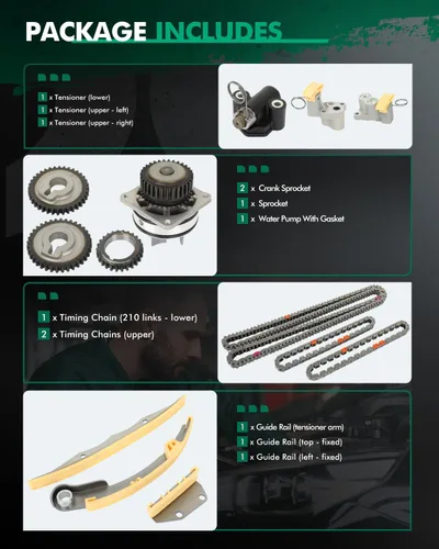Miniatura 2 de SCITOO Kit de cadena de distribución Bomba de agua TK3042, AW9426 para Nissan Frontier/NV1500 / NV2500 12, para Nissan NV3500 12, para Nissan
