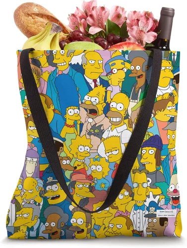 Miniatura 4 de The Simpsons Springfield - Bolsa de mano con estampado de personajes Blanco 16 pulgadas