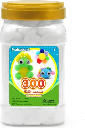 Miniatura 15 de Praisebank 300 pompones de 1 pulgada para artes y manualidades, manualidades en tarro