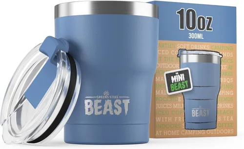 Miniatura 76 de Beast Vaso Térmico de 30 oz de Acero Inoxidable con Aislamiento al Vacío para Café y Hielo de Doble Pared Termo de Viaje (Rojo Arándano)