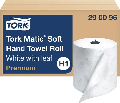 Miniatura 9 de Tork Rollo de toallas de mano blanca H80, Premium, 6 rollos, 8030630 Blanco