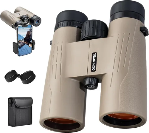 Miniatura 10 de Prismáticos HD de 12 x 42 pulgadas para adultos, prismáticos de alta potencia con adaptador de teléfono mejorado, binocular compacto con visión Negro