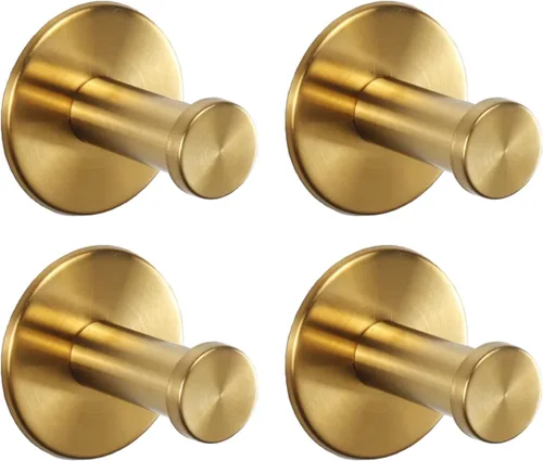 Miniatura 16 de Ganchos para Toallas de Baño, Paquete de 6 Ganchos Autoadhesivos para Abrigos, Gancho Resistente para Bata Sin Perforación, Colgador de Ropa Negro 6
