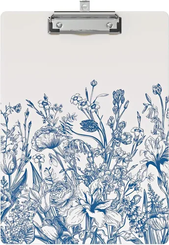 Miniatura 10 de Bonito portapapeles con diseño de madera A4 decorativo tamaño carta para oficina, tamaño estándar 9 x 12.5 pulgadas con clip de metal de perfil