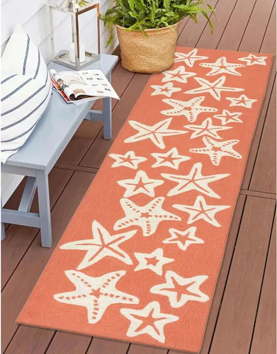 Miniatura 92 de Liora Manne CAPR5163633 - Alfombra costera para interiores y exteriores, color azul marino, 2 pies x 5 pies Cuerdas Navy