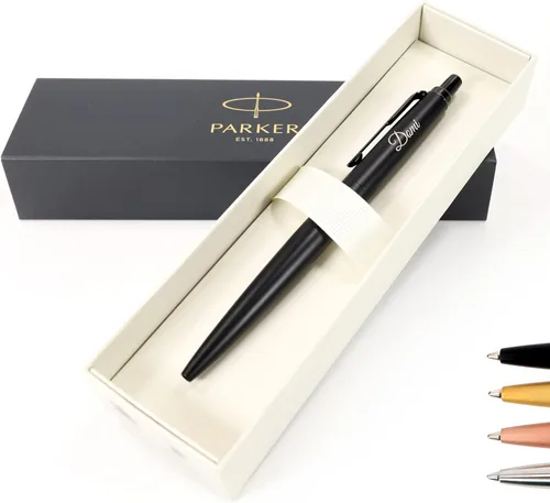 Bolígrafo monocromático personalizado Parker Jotter XL + caja de regalo | Diseña un regalo verdaderamente único | Grabado con láser - Negro