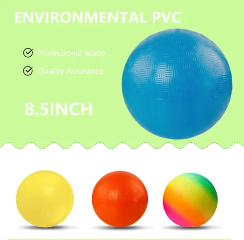 Miniatura 2 de Bola de patio de recreo, Kickball de 8.5 pulgadas para niños y adultos, para interiores y exteriores, balón de balonmano, juego de cuatro bolas Azul