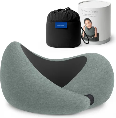 Miniatura 13 de Ostrichpillow Go Almohada Cervical, Almohadas de Viaje para Aviones, Almohada de Viaje de Espuma Viscoelástica Premium, Diseño Ergonómico 360º