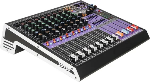 Miniatura 3 de Sound Town Mezclador de audio profesional de 8 canales con 99 DSP, USB MP3 Bluetooth, ecualizador dual de 7 bandas, alimentación fantasma de 48V