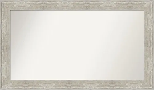 Miniatura 174 de Amanti Art Espejo de baño plateado para sobre fregadero, 28 x 47 pulgadas, espejo rectangular de plata imperial, marco de madera tradicional de gran