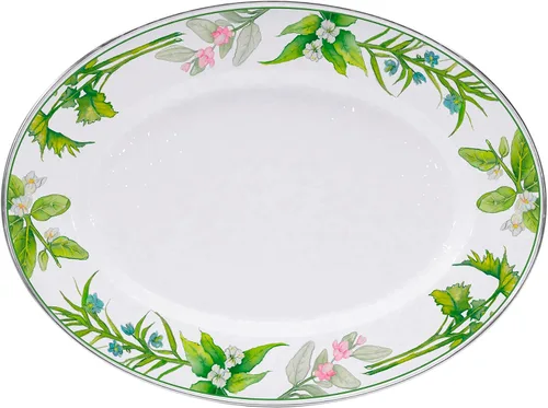 Miniatura 12 de Golden Rabbit Enamelware Oval Platter, 12 x 16in, Aegean Sevilla