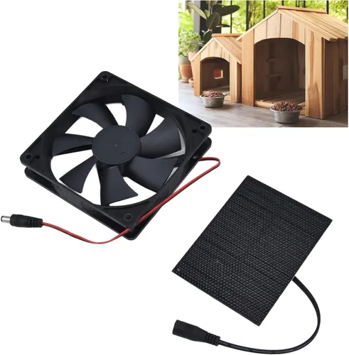 Miniatura 4 de Ventilador solar de 3W 5V para exteriores, ventilador de escape portátil para casa de pollo, invernadero, casas de mascotas
