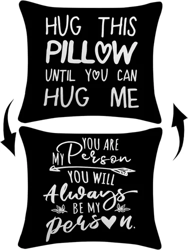 Miniatura 9 de Sufamb Regalos románticos de relaciones de larga distancia, reversible, decoración para el hogar y el dormitorio, funda de almohada de 12 x 20