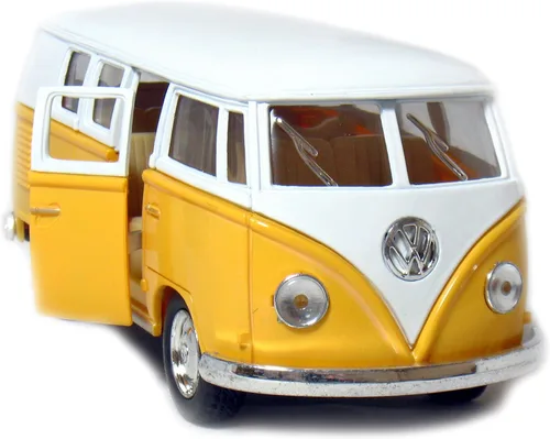 Miniatura 4 de KiNSMART Autobús Clásico Volkswagen 1962 a escala 1:32, modelo de juguete de metal fundido a presión de 5" con acción de retroceso