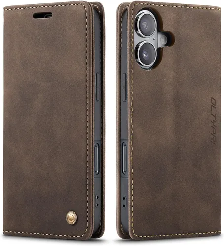 Miniatura 75 de QLTYPRI Para iPhone Air Case Wallet Con Tarjetero, Vintage PU Cuero Kickstand Cierre Magnético A Prueba De Golpes Folio Libro Funda Para IPhone 17