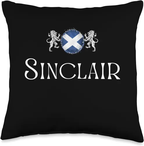 Scotland Clan Gifts For The Sinclair Family Sinclair Clan Scottish Family Name Scotland Heráldica - Almohada de 16 x 16 pulgadas, multicolor