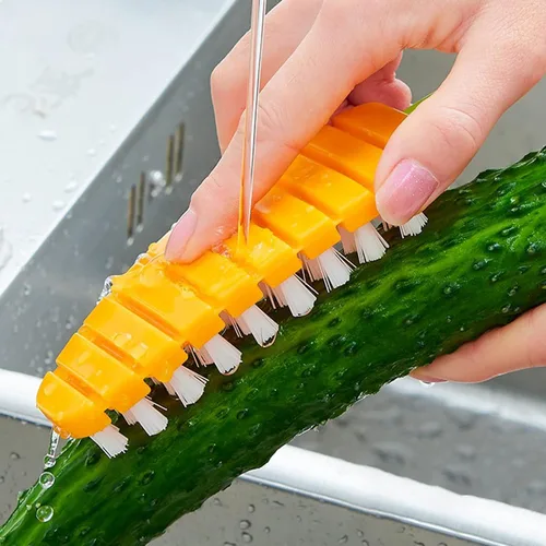 Miniatura 3 de Openfly Cepillo flexible para frutas y verduras, pelador de verduras/frutas con cepillo de frutas flexible para alimentos, verduras, zanahoria