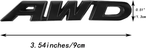 Miniatura 2 de OnlyYou.X AWD Emblema 3D Logo AWD calcomanía gruesa para camioneta y automóvil, 2 piezas de metal negro