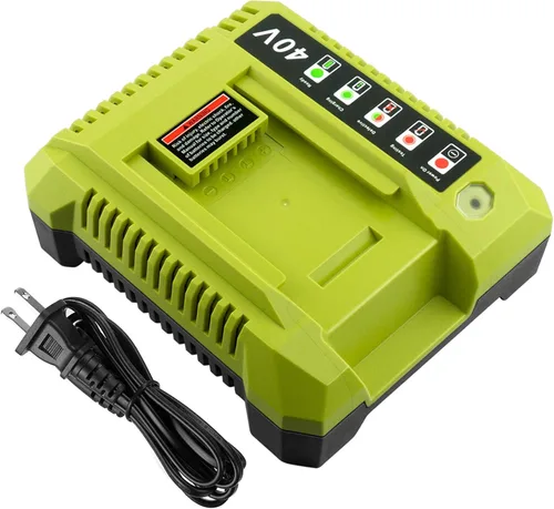 Cargador OP401 de iones de litio de 40 voltios compatible con batería Ryobi de 40 V OP4026 OP40201 OP4040 OP40401 OP4050 OP4050A OP40501 OP40601