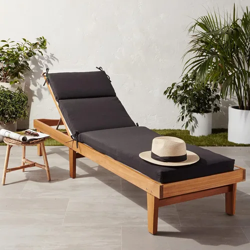 Miniatura 6 de Pillow Perfect Fresco Cojín Sólido para Tumbona de Patio Interior/Exterior con Relleno de Fibra Suave, Resistente a la Intemperie y Decoloración