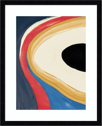 Miniatura 13 de Amanti Art Framed Wall Art Print 21x17 In the Groove II Retro by Danhui Nai, Abstract Wall Art, Modern Contemporary Decor, Small Poster Painting