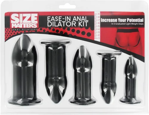 Miniatura 2 de Size Matters Ease-in - Kit de dilatador anal, negro, juego de 5 piezas para entrenamiento, calentamiento y juego, perfecto para hombres y mujeres