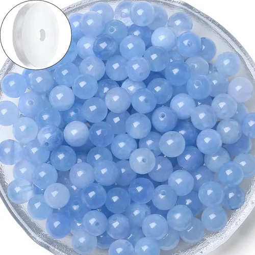 Miniatura 39 de QINJIEJIE 105 piezas de cuentas de piedra de 7 chakras de 8 mm, cuentas naturales redondas sueltas de gemas para pulseras, cuentas de cristal