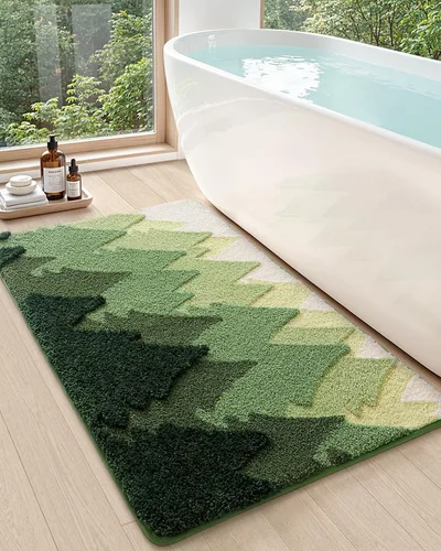 Miniatura 12 de DEXI Alfombras de baño antideslizantes, de 16 x 24 pulgadas, lavables de microfibra, tapete de baño de secado rápido, absorbente ultra suave