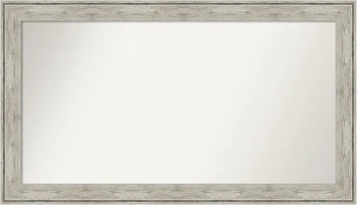 Miniatura 173 de Amanti Art Espejo de baño plateado para sobre fregadero, 28 x 47 pulgadas, espejo rectangular de plata imperial, marco de madera tradicional de gran