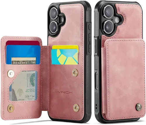 Miniatura 19 de Vinich Funda tipo cartera para iPhone 11 con tarjetero, bloqueo RFID, ranuras de crédito, función atril, a prueba de golpes, para iPhone 11 de 6.1