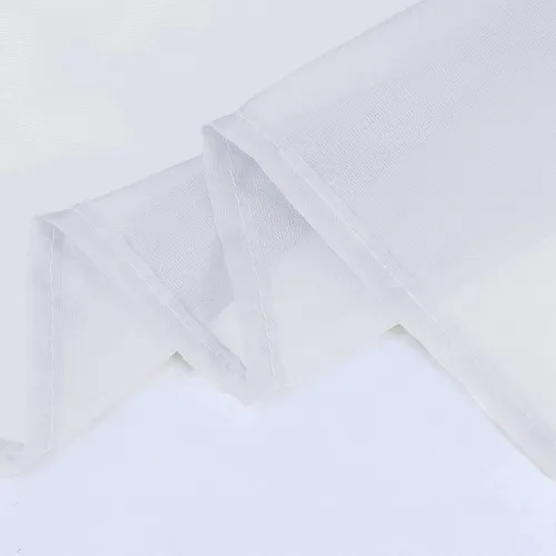 Miniatura 5 de HUTO Cenefas de cortina de gasa transparente blanca para habitación de niñas, bufandas de gasa suave para boda, fiesta, toldo, cama, 216 extra largas
