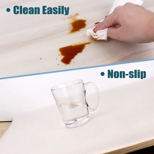 Miniatura 6 de Revestimiento para estantes, forro antideslizante para gabinete, lavable a prueba de aceite para armario de cocina, estantes, refrigerador