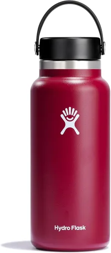 Miniatura 85 de Hydro Flask - Botella de agua de acero inoxidable aislada - Boca ancha con tapa flexible, sin derrame, a prueba de fugas y recargable de 40 oz Negro