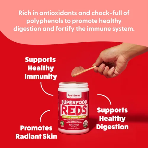 Miniatura 4 de Polvo orgánico de superalimentos rojos Suplemento de frutas y verduras Mezcla de batidos cargada con polvo de raíz de remolacha orgánica