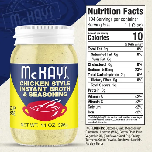 Miniatura 2 de Mc Kay's Condimento para sopa en polvo con sabor a pollo y carne, caldo instantáneo sin gluten, sustituto de cubos de lingotes, Est. 1945