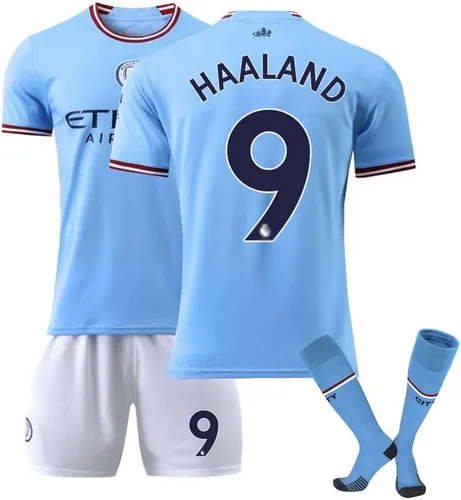 2223 Copa Mundial Man-Che-Ster City Home Soccer Jer-sey Kit #17 De Bru-yne,#9 HAA-Land Jer-sey para niños y adultos